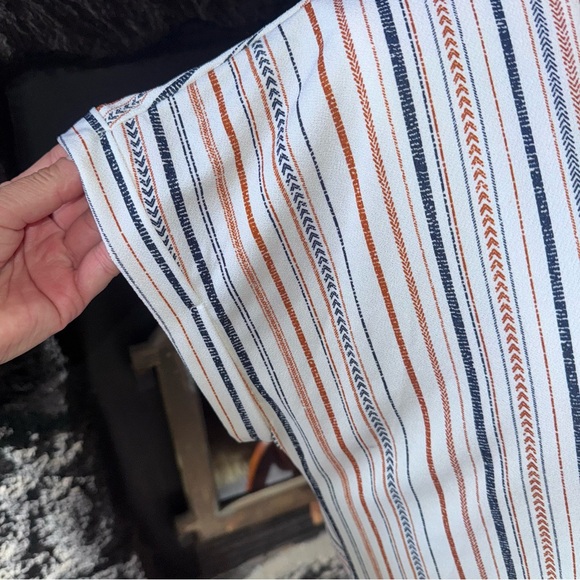 Fifty Street size XL Striped V-Neck Blouse top shirt - Picture 3 of 9